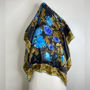 VINTAGE FLORAL SCARF 100% RAYON